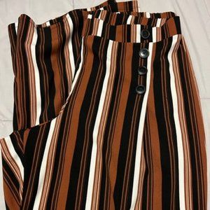 18/20W burnt Orange/brown/cream slacks